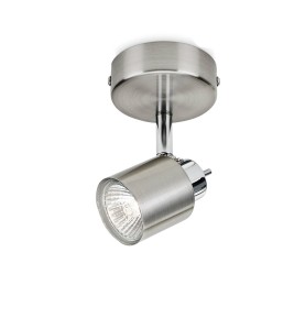 Foco 1 elemento meranti gu10 (bombilla no incluida) color cromo mate 15,5 x 10 x 8 cm