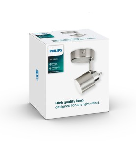 Foco 1 elemento meranti gu10 (bombilla no incluida) color cromo mate 15,5 x 10 x 8 cm