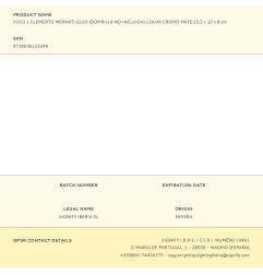 Foco 1 elemento meranti gu10 (bombilla no incluida) color cromo mate 15,5 x 10 x 8 cm