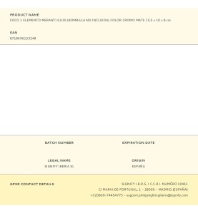 Foco 1 elemento meranti gu10 (bombilla no incluida) color cromo mate 15,5 x 10 x 8 cm