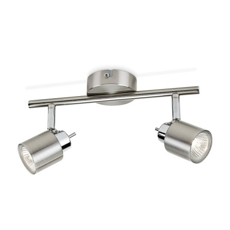 Foco 2 elementos meranti gu10 (bombilla no incluida) color cromo mate 15,5 x 10 x 28 cm