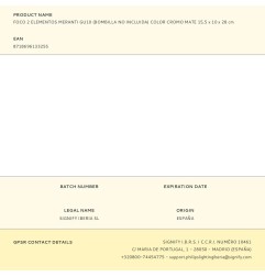 Foco 2 elementos meranti gu10 (bombilla no incluida) color cromo mate 15,5 x 10 x 28 cm