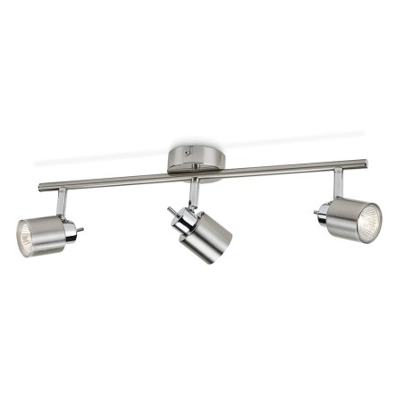 Foco 3 elementos meranti gu10 (bombilla no incluida) color cromo mate 15,5 x 10 x 49 cm