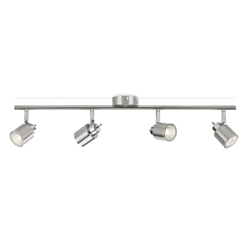 Foco 4 elementos meranti gu10 (bombilla no incluida) color cromo mate 15,5 x 10 x 69 cm