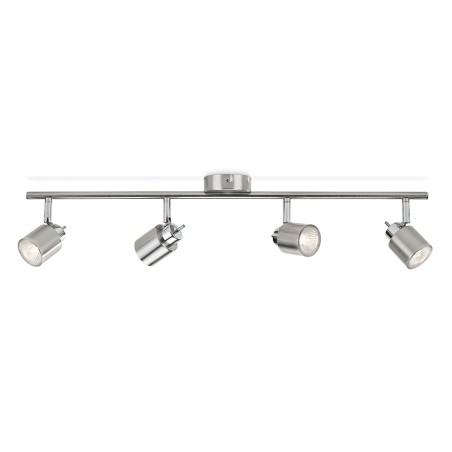 Foco 4 elementos meranti gu10 (bombilla no incluida) color cromo mate 15,5 x 10 x 69 cm