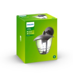 Aplique exterior creek e27 60 w sin bombilla, color negro, luz hacia abajo