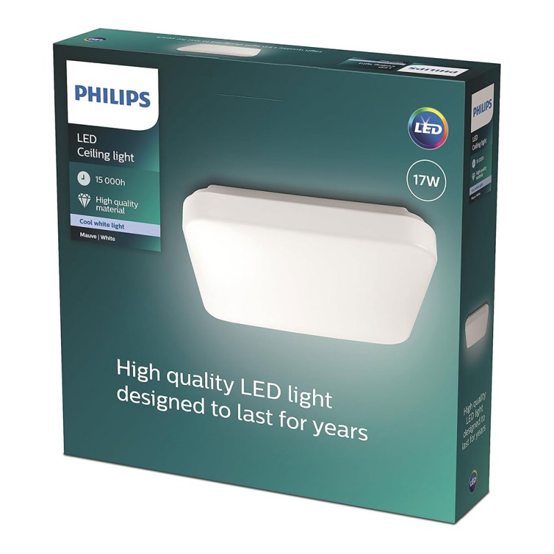 Plafón led cuadrado mauve 17 w 4000 k 2000 lm 32,5 x 32,5 x 7,5 cm