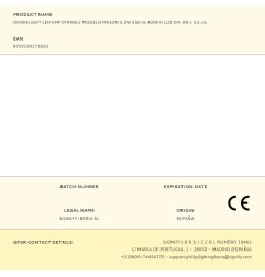 Downlight led empotrable modelo meson 5,5w 550 lm 4000 k luz dia ø9 x 3,5 cm