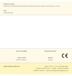 Downlight led empotrable modelo meson 23,5w 2550 lm 4000 k luz dia ø21,5 x 10,5 cm