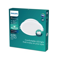 Downlight led empotrable modelo meson 23,5 w 2550 lm 6500 k luz fria ø21,5 x 10,5 cm