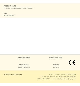 Cebador philips s10 4-65w sin 220-240v