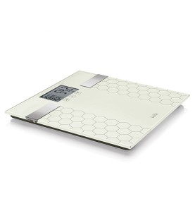 Bascula de baño digital con calculo de la composición corporal color blanco, máximo 180 kg