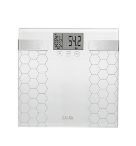 Bascula de baño digital con calculo de la composición corporal color blanco, máximo 180 kg