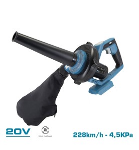 Aspirador soplador 20 v (sin batería ni cargador)