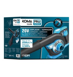 Aspirador soplador 20 v (sin batería ni cargador)