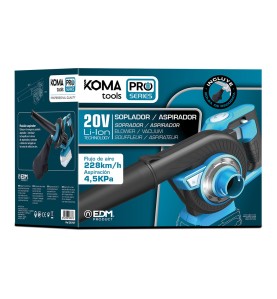 Aspirador soplador 20 v (sin batería ni cargador)