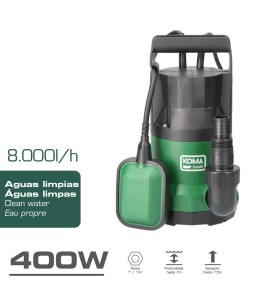 Bomba de drenaje aguas limpias 400 w