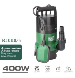 Bomba de drenaje aguas sucias 400 w