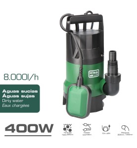 Bomba de drenaje aguas sucias 400 w