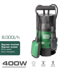 Bomba de drenaje aguas sucias 400 w