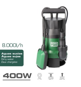 Bomba de drenaje aguas sucias 400 w