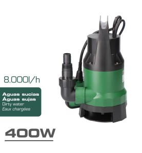 Bomba de drenaje aguas sucias 400 w