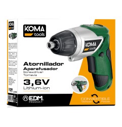 Atornillador a bateria reversible, 3,6v litio-ion 1300 mah, 175 x 148 mm