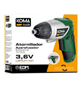 Atornillador a bateria reversible, 3,6v litio-ion 1300 mah, 175 x 148 mm
