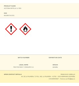 Acetona botella 1l pqs