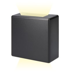 Aplique led cuadrado con 2 proyecciones 3 w 237 lm 4000 k luz dia ip54 11.5 x 11.5 x 5 cm