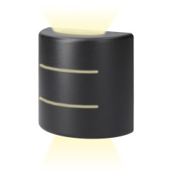 Aplique led ovalado con rayas 6 w 516 lm 4000 k luz dia ip54 12 x 12 x 6 cm