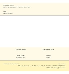 Juego llaves allen tipo navaja lq71 mota