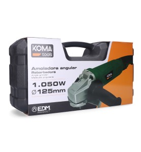 Amoladora angular electrica con maletin, ø125 mm, 1050 w