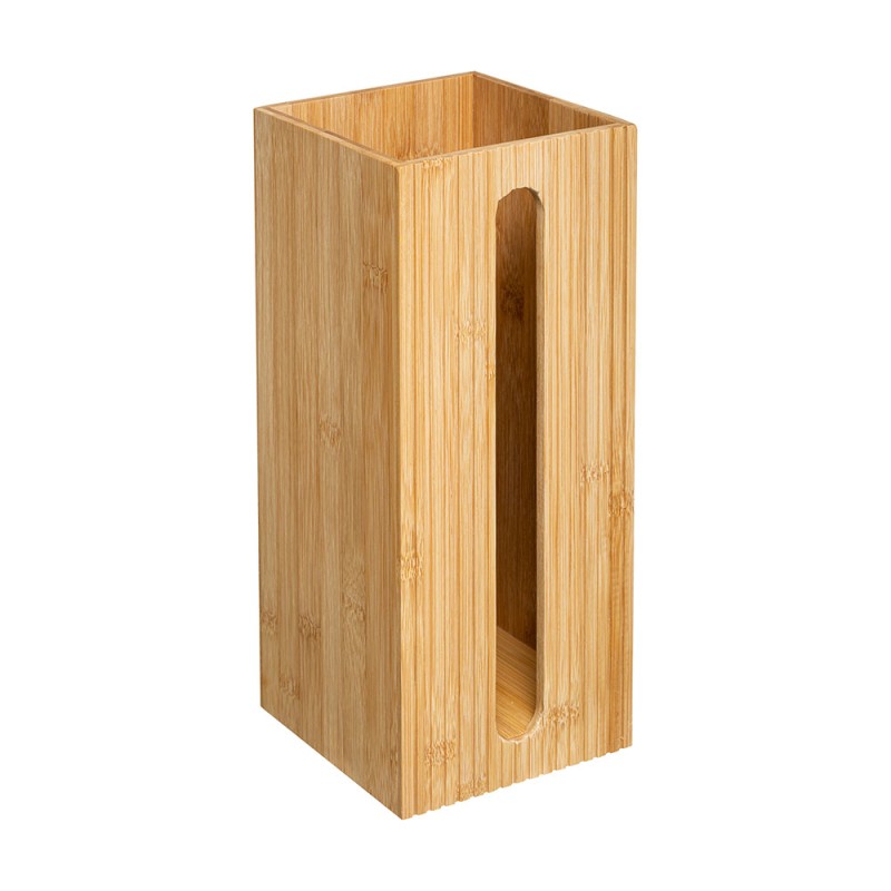 Portarrollos de repuesto wc de bambú 36 x 14.5 x 14.5 cm