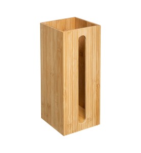 Portarrollos de repuesto wc de bambú 36 x 14.5 x 14.5 cm