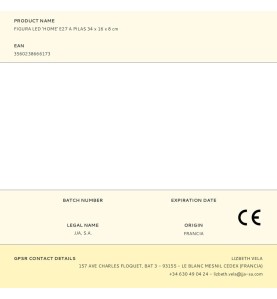 Figura led 'home' e27 a pilas 34 x 16 x 8 cm