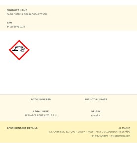 Paso elimina grasa 500ml 703222