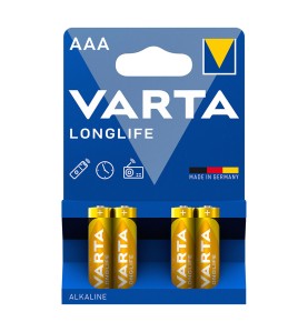 Pila alkalina longlife aaa - lr03 (blister 4 unid.) ø10,5x44,5mm