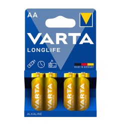 Pila alkalina longlife aa - lr06 (blister 4 uds) ø14,5 x 50,5 mm