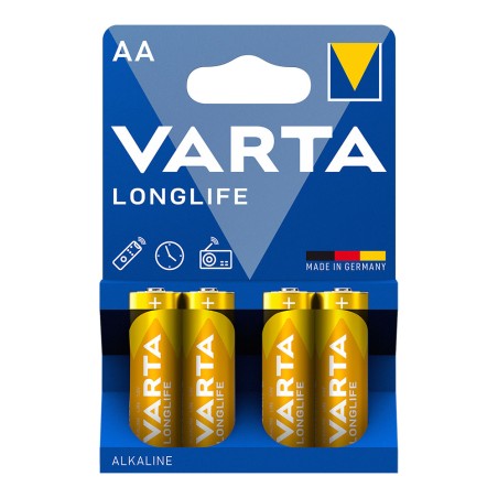 Pila alkalina longlife aa - lr06 (blister 4 uds) ø14,5 x 50,5 mm