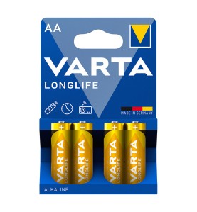 Pila alkalina longlife aa - lr06 (blister 4 uds) ø14,5 x 50,5 mm