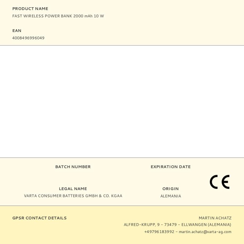 Fast wireless power bank 2000 mah 10 w