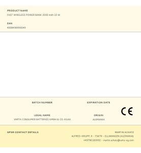 Fast wireless power bank 2000 mah 10 w