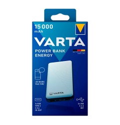 Power bank energy 15.000 mah 100/240 v 74 x 21 x 138 mm