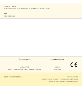 Wireless power bank 10000 mah 10 w (hasta 18 w por cable)