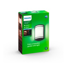 Aplique led modelo antelope 6 w 600 lm 4000 k negro 8,9 x 26,9 x 19,9 cm