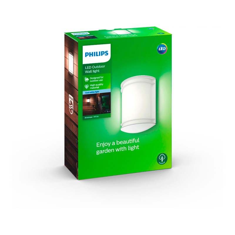 Aplique led modelo antelope 6w 600 lm 4.000 k blanco 8,9 x 26,9 x 19,9 cm