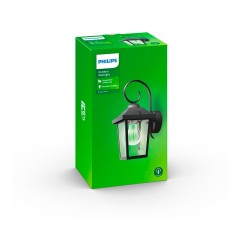 Aplique exterior buzzard e27 60 w sin bombilla, color negro, luz hacia abajo
