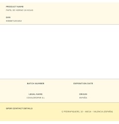 Papel de horno 16 hojas