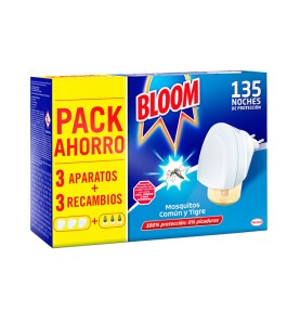 Pack ahorro insect bloom 3 aparatos + 3 recambios mosquitos común y tigre